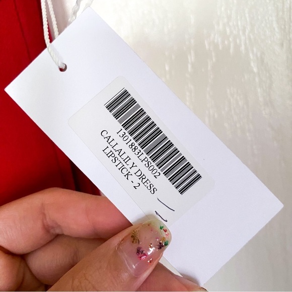 Reformation Dress Callalily Wrap Backless Slit Maxi Red Lipstick 2 NWT - Picture 5 of 12